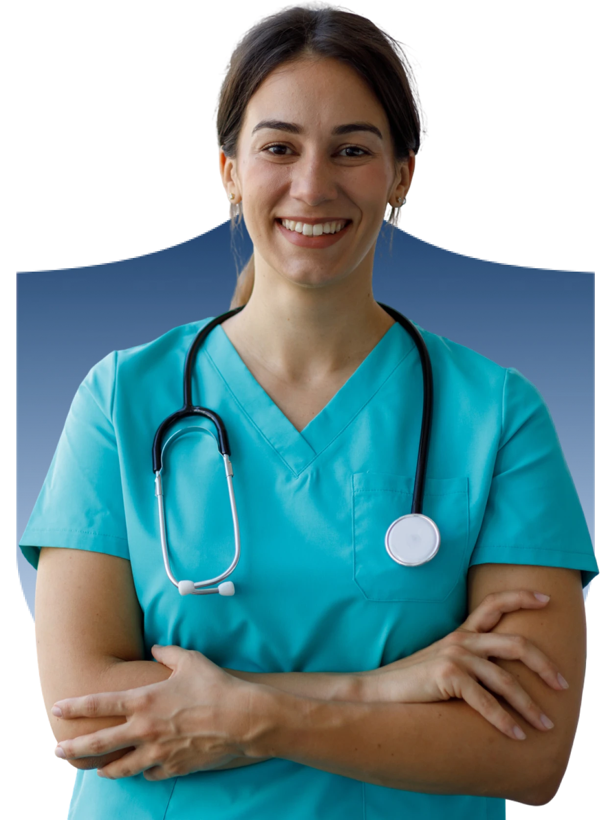 Confident nurse in medical uniform